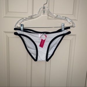TARGET xhilaration bikini bottoms, white with black piping